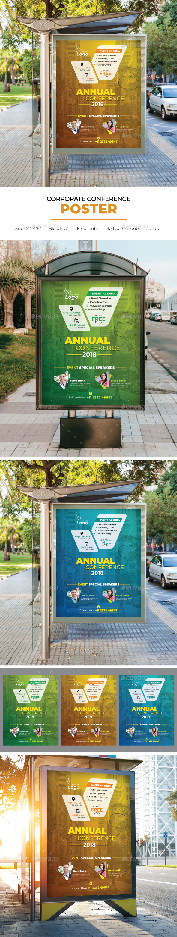 Corporate Conference Poster - Signage Print Templates