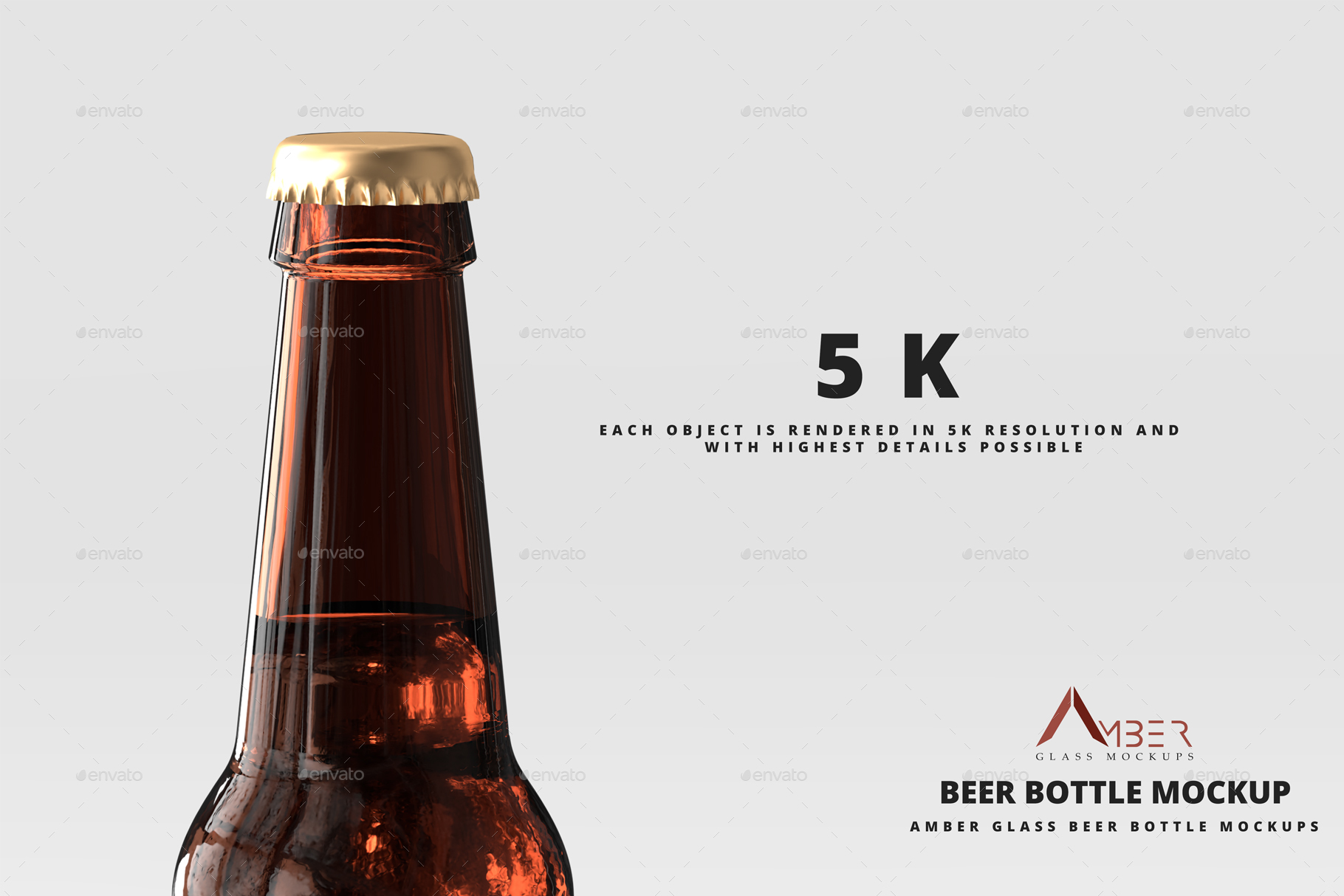 Download Amber Glass Beer Bottle Mockup 03 By Deltatemplates Graphicriver