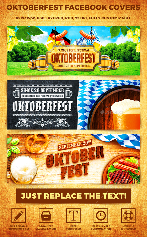 Oktoberfest Facebook Covers - Banners & Ads Web Elements