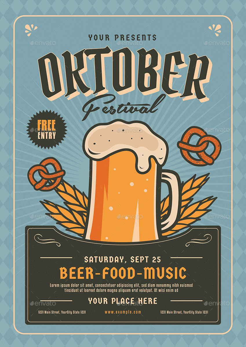 Oktoberfest Event Flyer, Print Templates | GraphicRiver