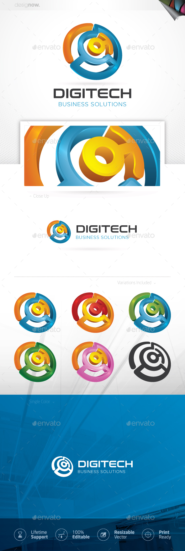 Digital Technology Logo - Symbols Logo Templates