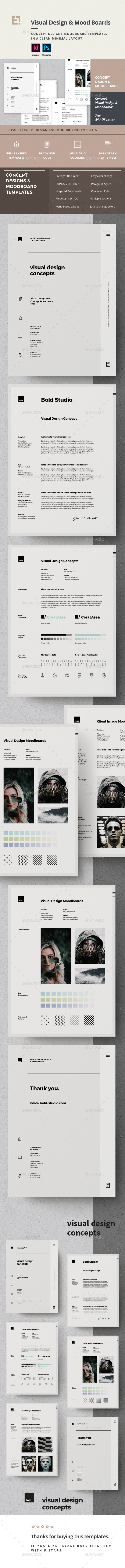 Concept Design Mood Board Templates - Proposals & Invoices Stationery