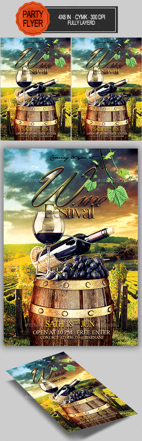 Wine Flyer - Clubs & Parties Events