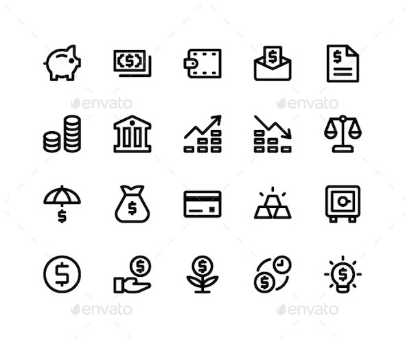 Financial Line Icons - Icons