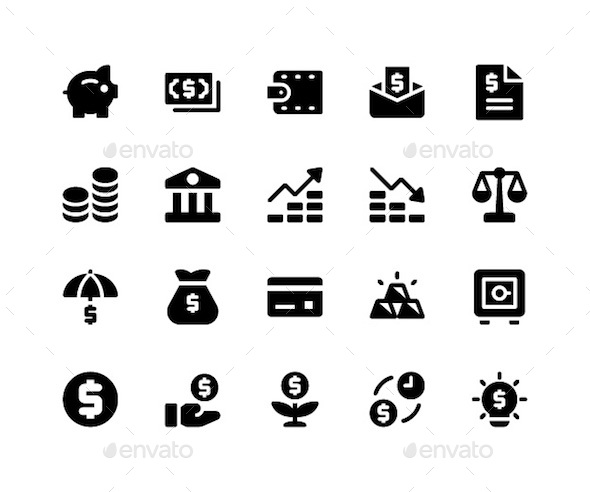 Financial Glyph Icons - Icons
