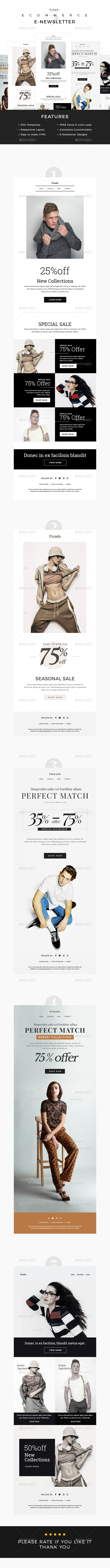 Pro E-Commerce Newsletter Template - E-newsletters Web Elements