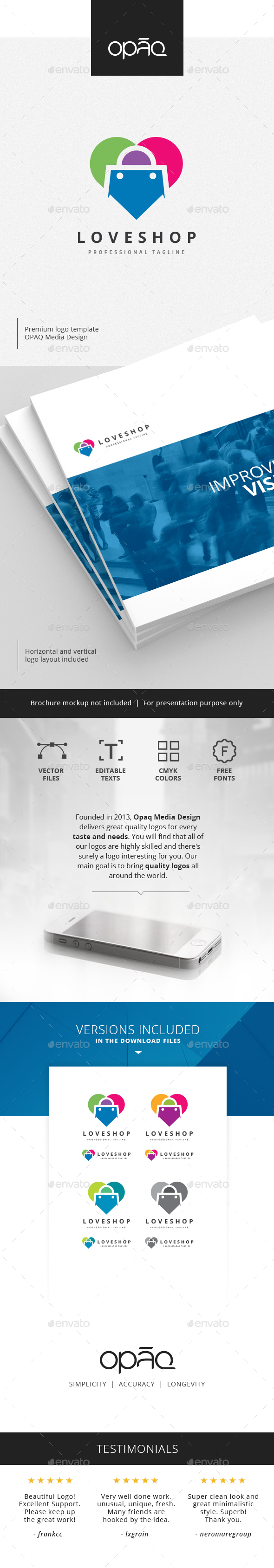 Love Shopping Logo - Symbols Logo Templates