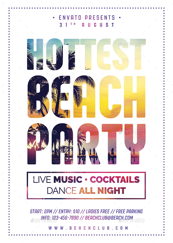 Beach Party Flyer - Holidays Events