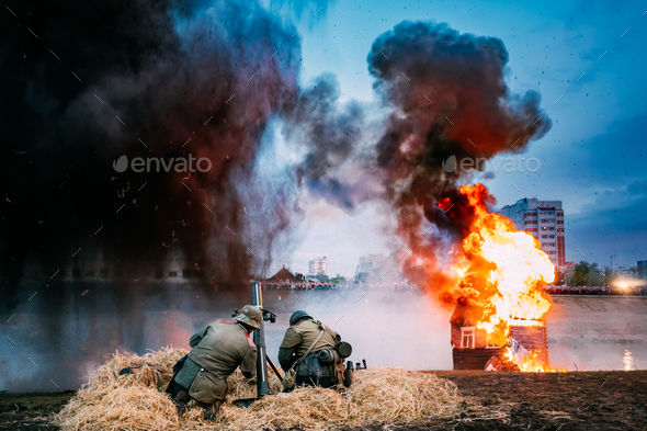 Unidentified Re-enactors Dressed As World War Ii German Soldiers - Stock Photo - Images