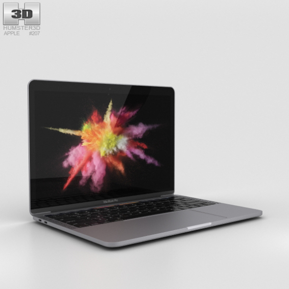 Apple Macbook Pro 13 Inch 16 With Touch Bar Space Gray By Humster3d