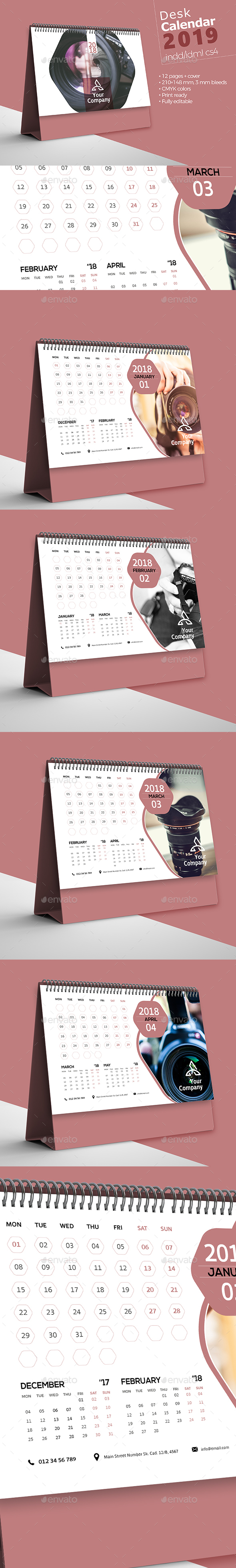 Desk Calendar 2019 - Calendars Stationery