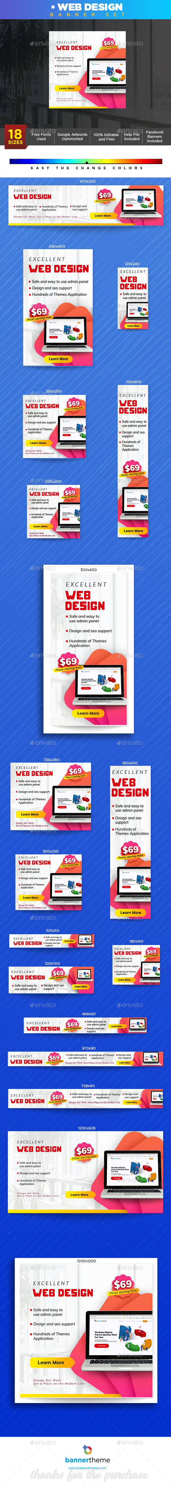 Web Design Banner - Banners & Ads Web Elements