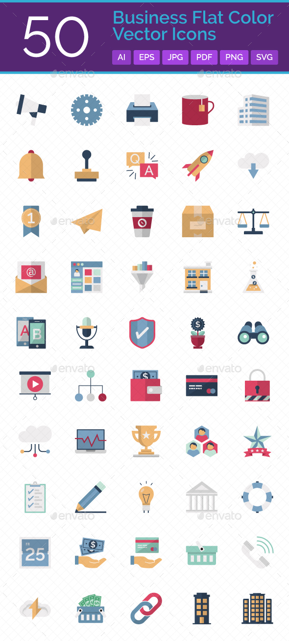 Business and Finance Vector Icons Set - Icons