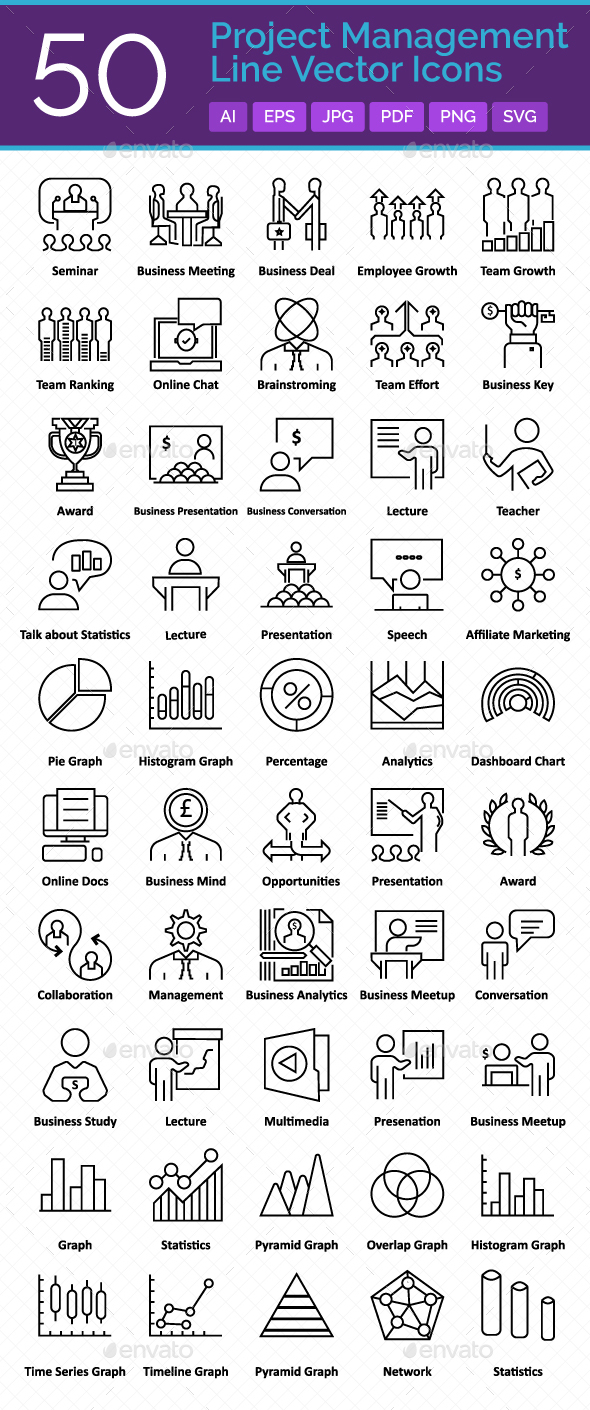 Project Management Vector Icons Set - Icons