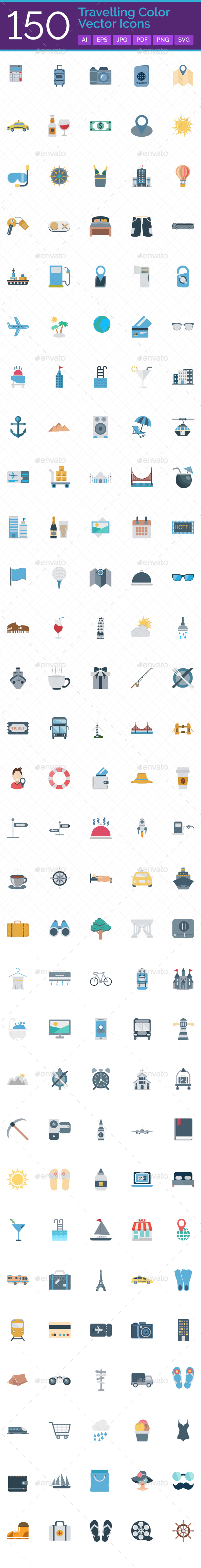 Travelling Vector Icons Set - Icons