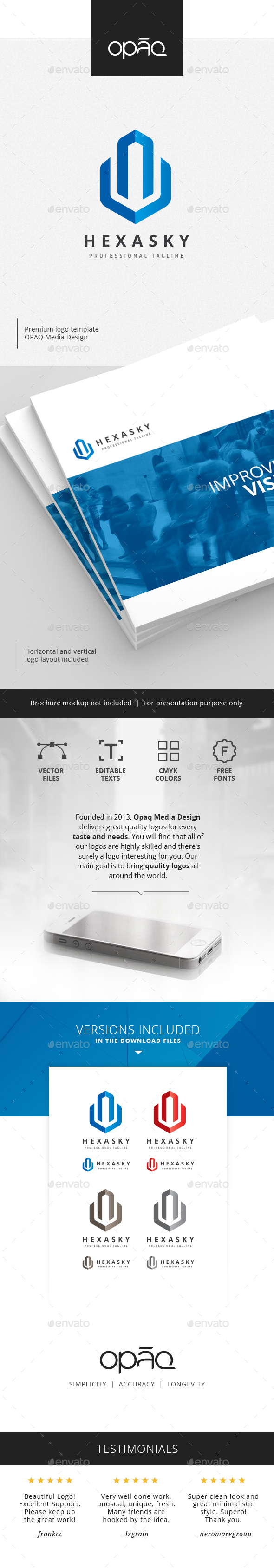 High Block Hexagon Logo - Symbols Logo Templates