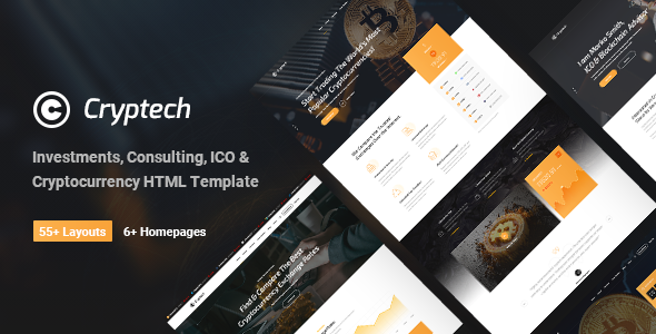 Top Cryptech - Responsive Bitcoin, Cryptocurrency and Investments HTML Template