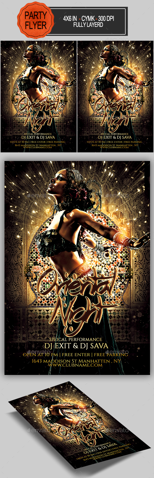 Oriental Night Flyer - Clubs & Parties Events