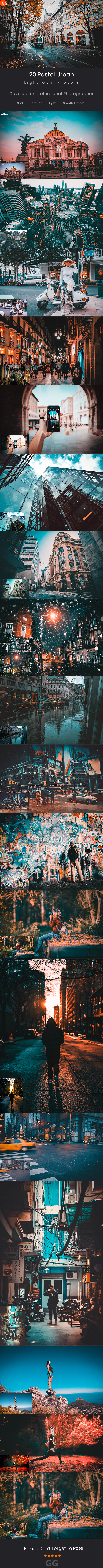 20 Pastel Urban Lightroom Preset - Cinematic Lightroom Presets