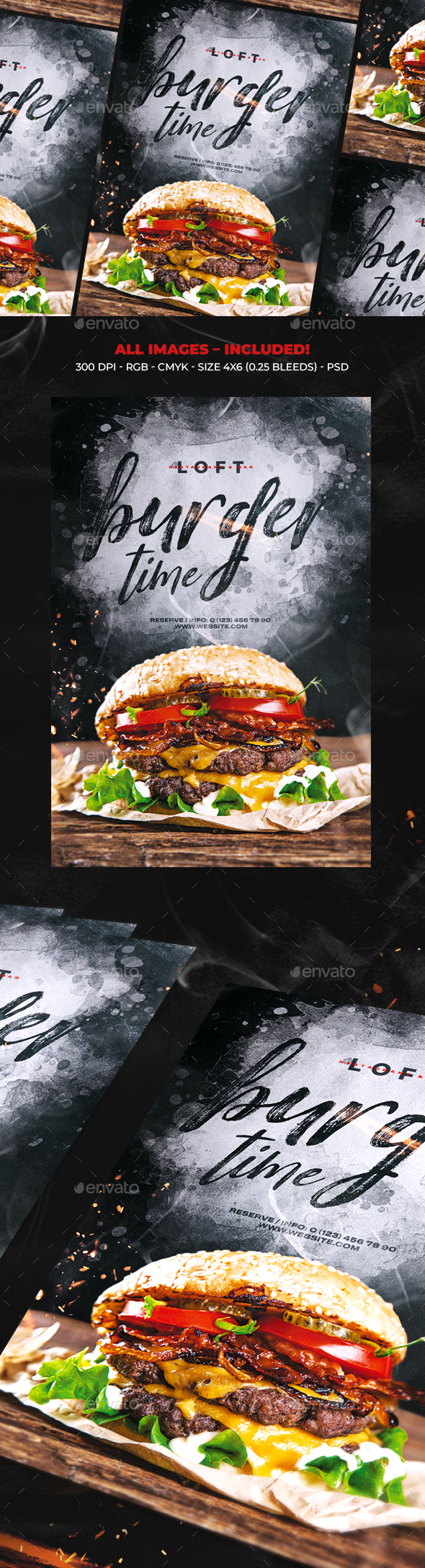 Burger Time - Restaurant Flyers