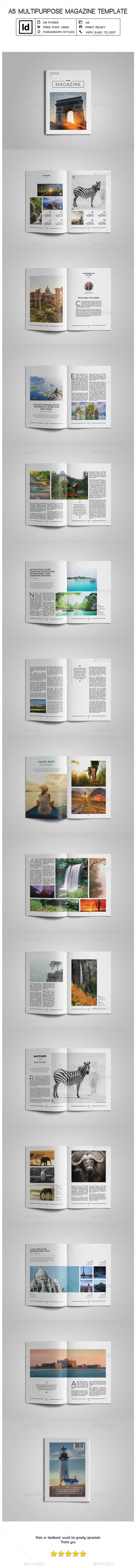 A5 Multipurpose Magazine Template IV - Magazines Print Templates