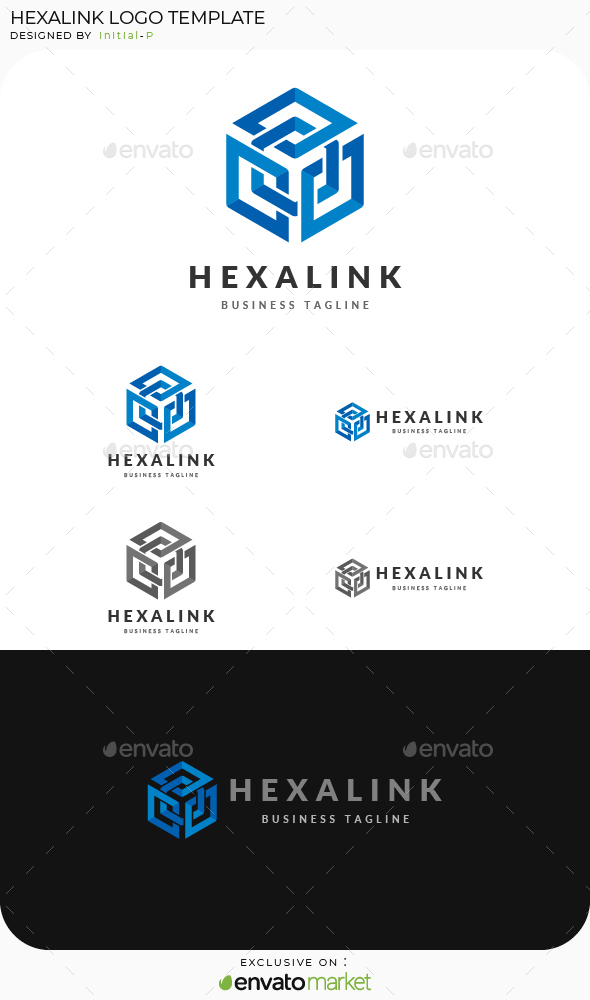 Intertwined Box Hexagon Logo - Symbols Logo Templates