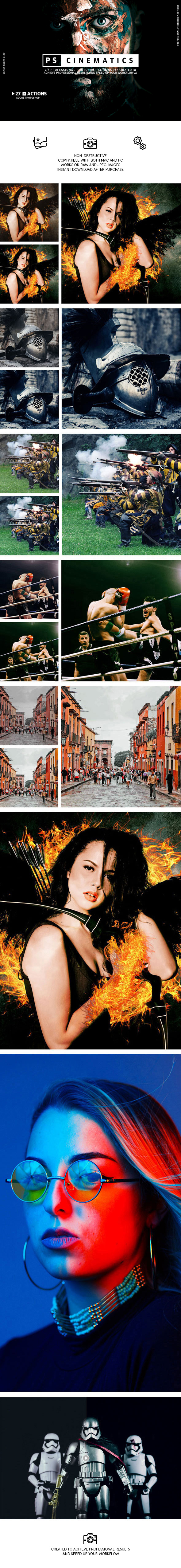 Cinematics Photoshop Actions - Photo Effects Actions