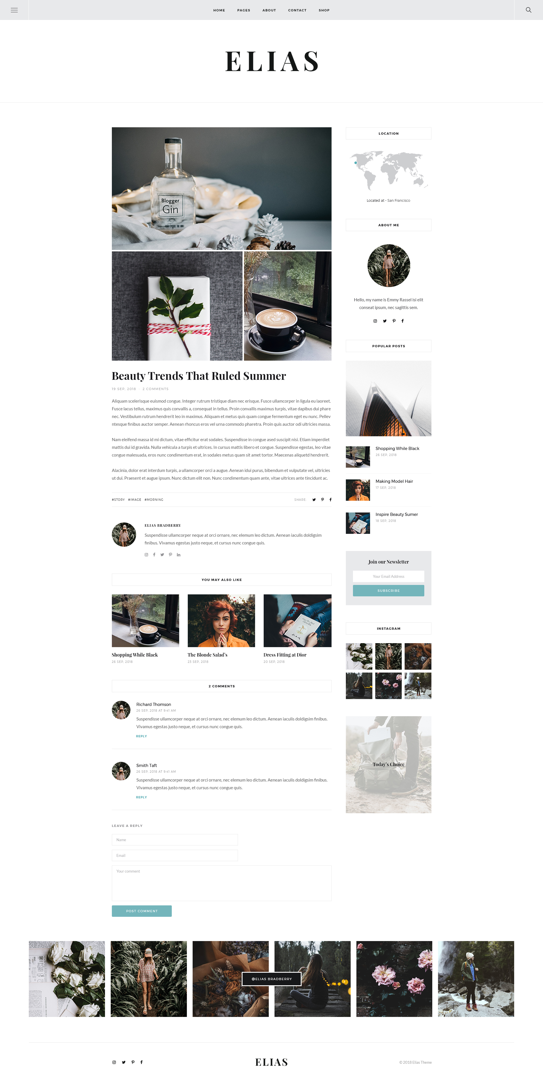 Elias - Blog & Shop PSD Template by MontaukCo | ThemeForest