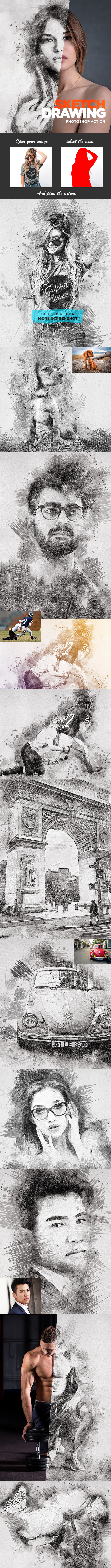Sketch Drawing - Photoshop Action