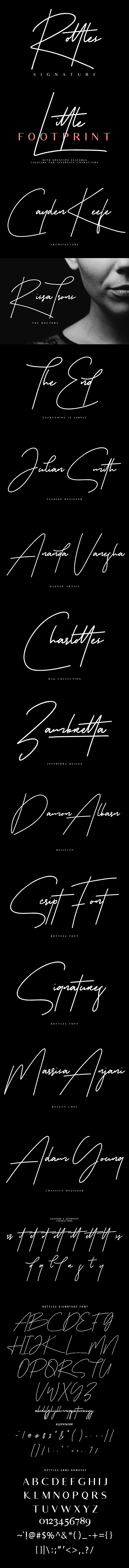 Rottles Signature Font - Calligraphy Script