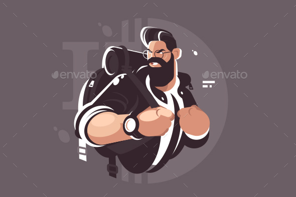 Decisive Hipster Ready to Act - People Characters