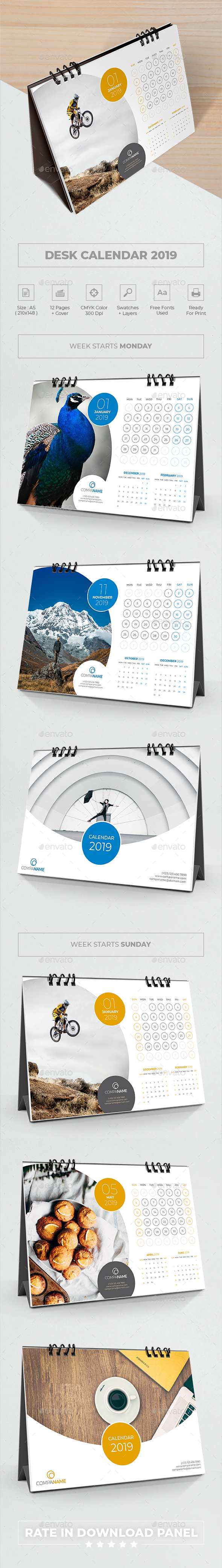 Desk Calendar 2019 - Calendars Stationery
