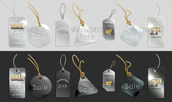 glassy tags - Web Elements