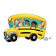 Cartoon School Bus with Happy Students, Vectors | GraphicRiver