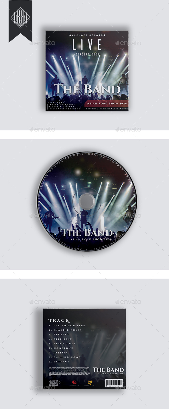 The Band CD Template - CD & DVD Artwork Print Templates
