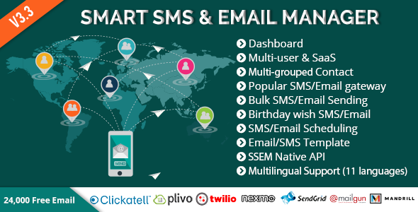 Smart SMS & Email Manager (SSEM) - CodeCanyon Item for Sale