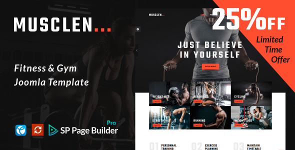  Musclen – Fitness and Gym Joomla Template