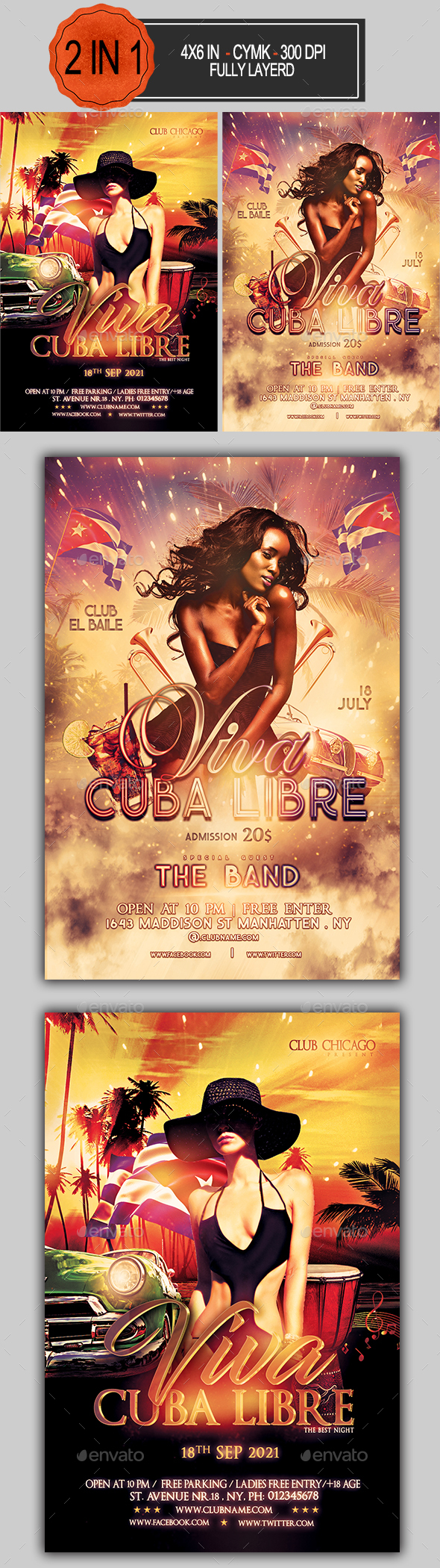 Viva Cuba Libre Flyer Bundle
