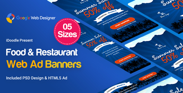 Summer Sales Banners HTML5 - Google Web Designer
