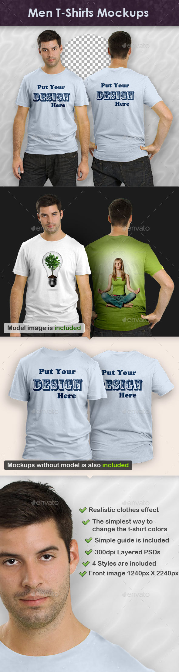 Men T-Shirt Mockups - T-shirts Apparel