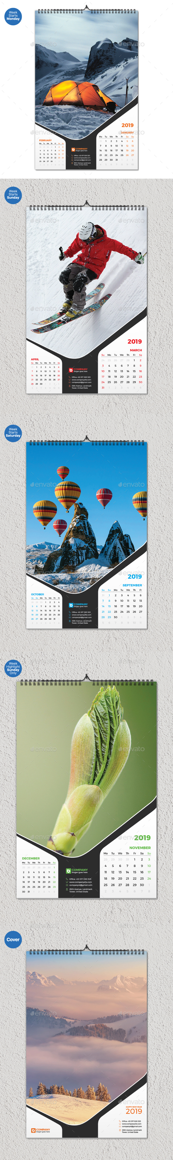 Wall Calendar 2019 - Calendars Stationery