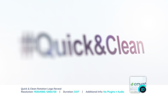 QuickClean Rotation Logo - VideoHive 22165748