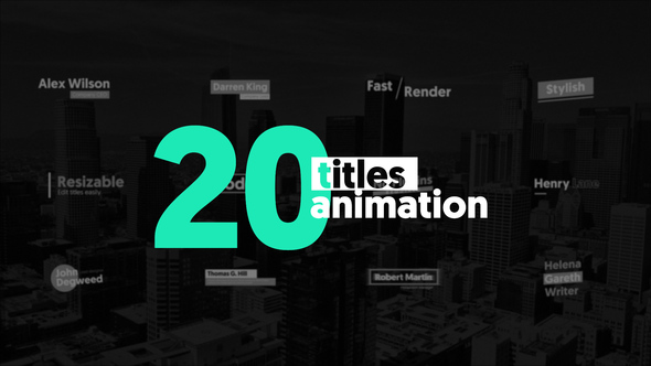 20 Animated Titles - VideoHive 22600140
