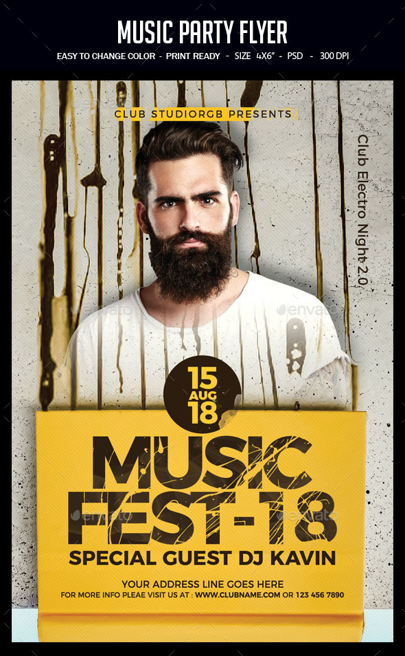 Music Party Flyer - Clubs & Parties Events