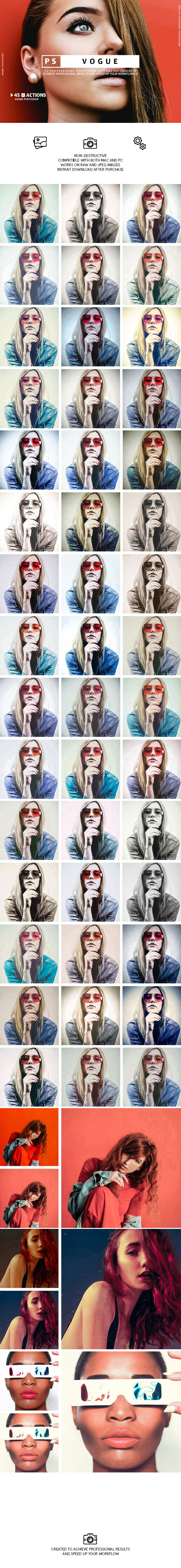 Vogue Fashion Photoshop Actions - Photo Effects Actions