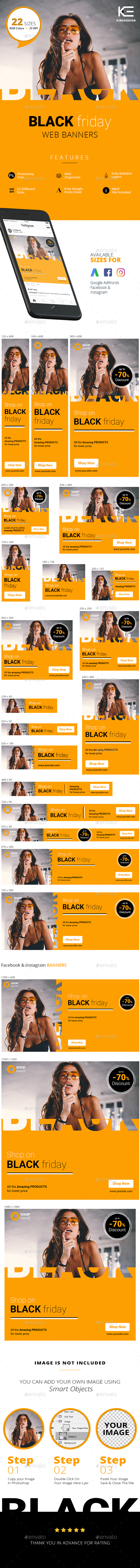 Black Friday Web Banners - Banners & Ads Web Elements