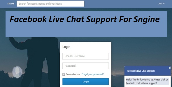 Facebook Live Chat Support For Sngine - CodeCanyon Item for Sale