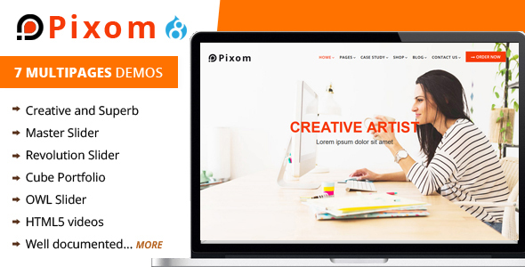 Pixom - Multipages - ThemeForest 22603534