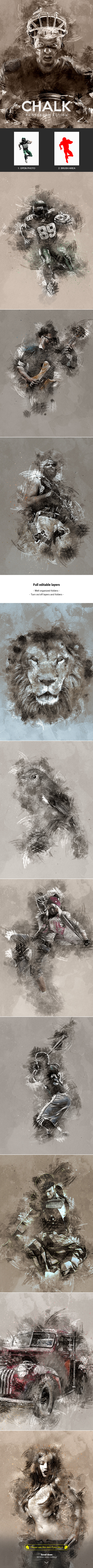 Chalk - Photoshop Action - Photo Effects Actions