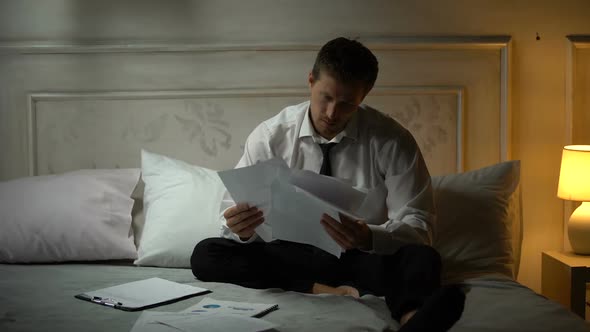 Businessman Throwing Papers, Disappointed With Unsuccessful Startup, Fail alt